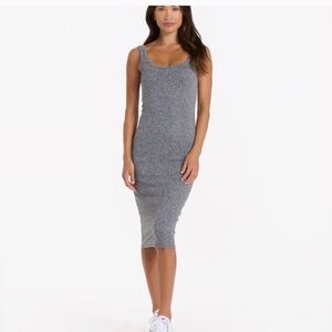 Vuori Halo Heather Gray Midi Tank Dress | S | EUC